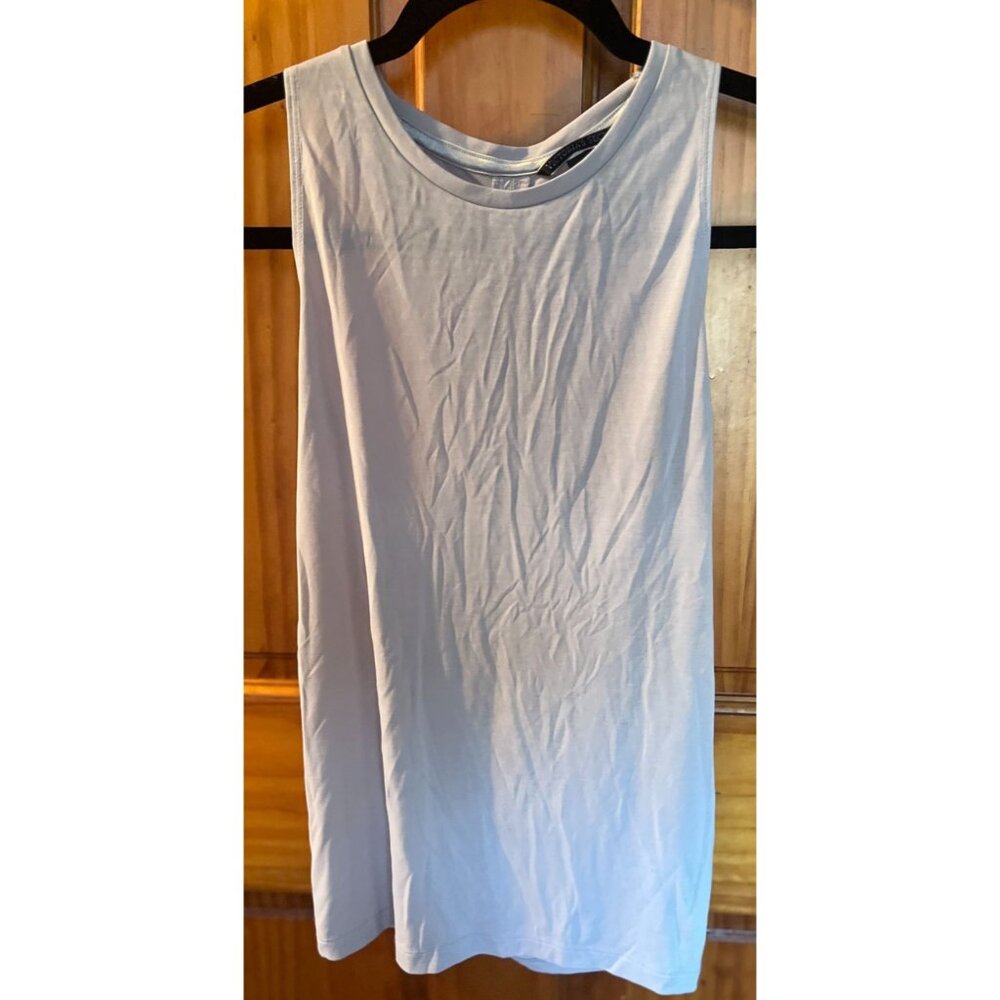 Victoria's Secret XS Light Grey Sleeveless Tank Open Back Design & Tie Back